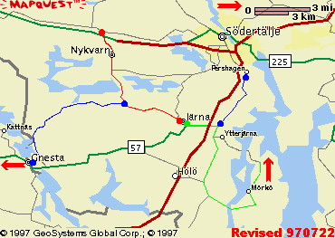 Karta fr Jrna - Nykvarn